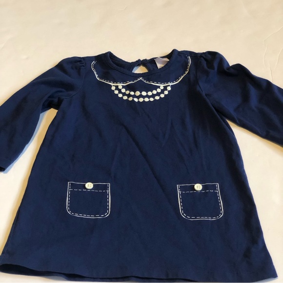 Janie and Jack Other - Janie and Jack Long Sleeve Navy Blue Cotton Dress Size 4